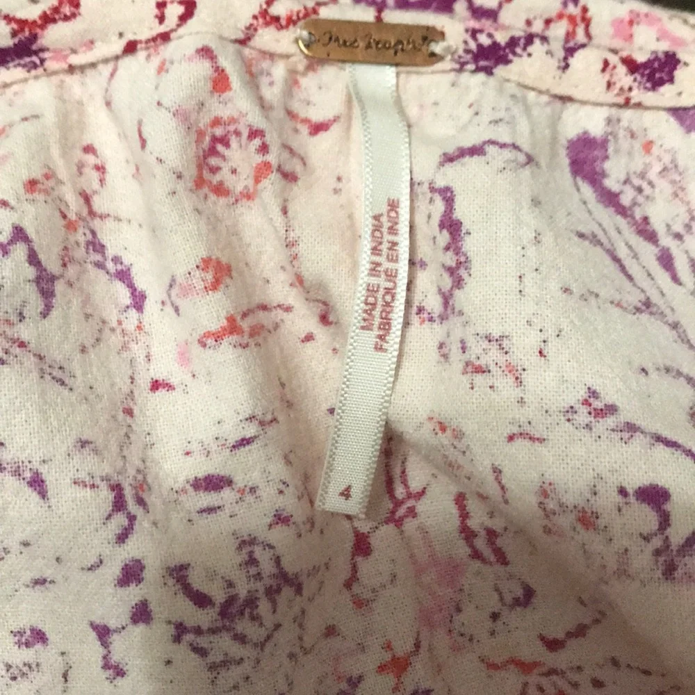 Free People Floral Jumpsuit Rosebud Size 4 NWOT